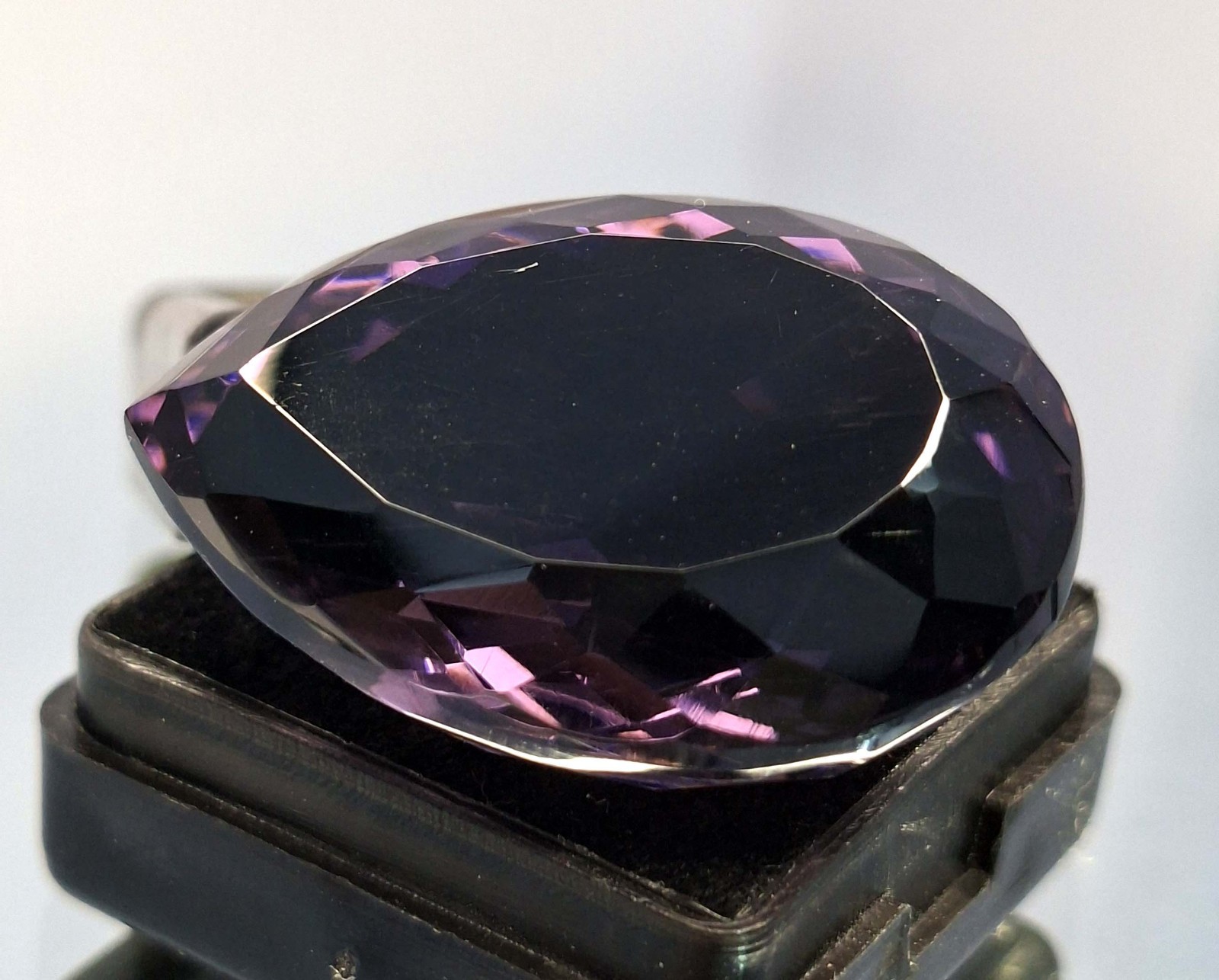 Natural Deep Purple Amethyst 58-60 Ct Pear Cut Certified Loose Gemstone RK884