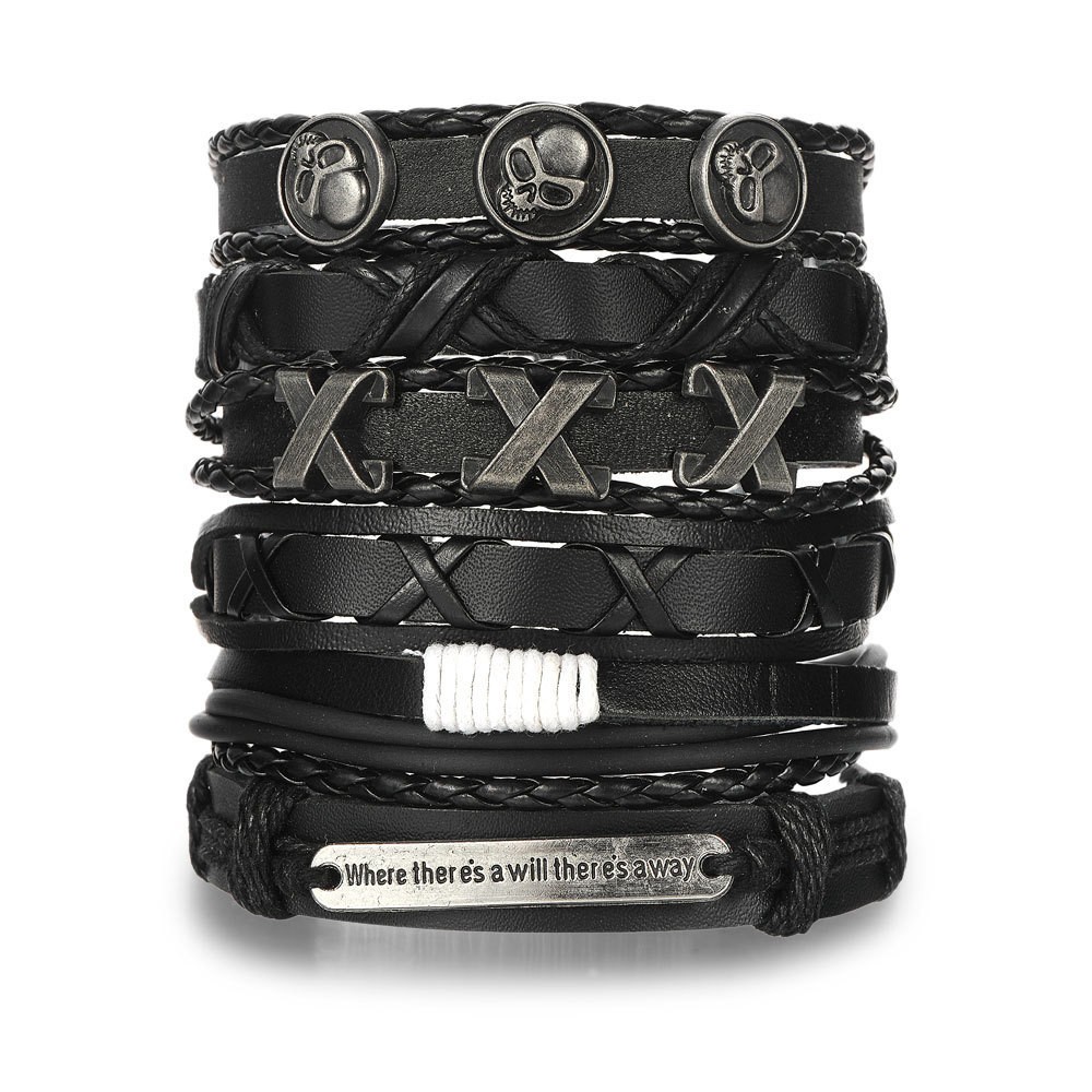 12/30 Wholesale Lot Hot Unisex Handmade Braided PU Leather Bracelet Wristband US