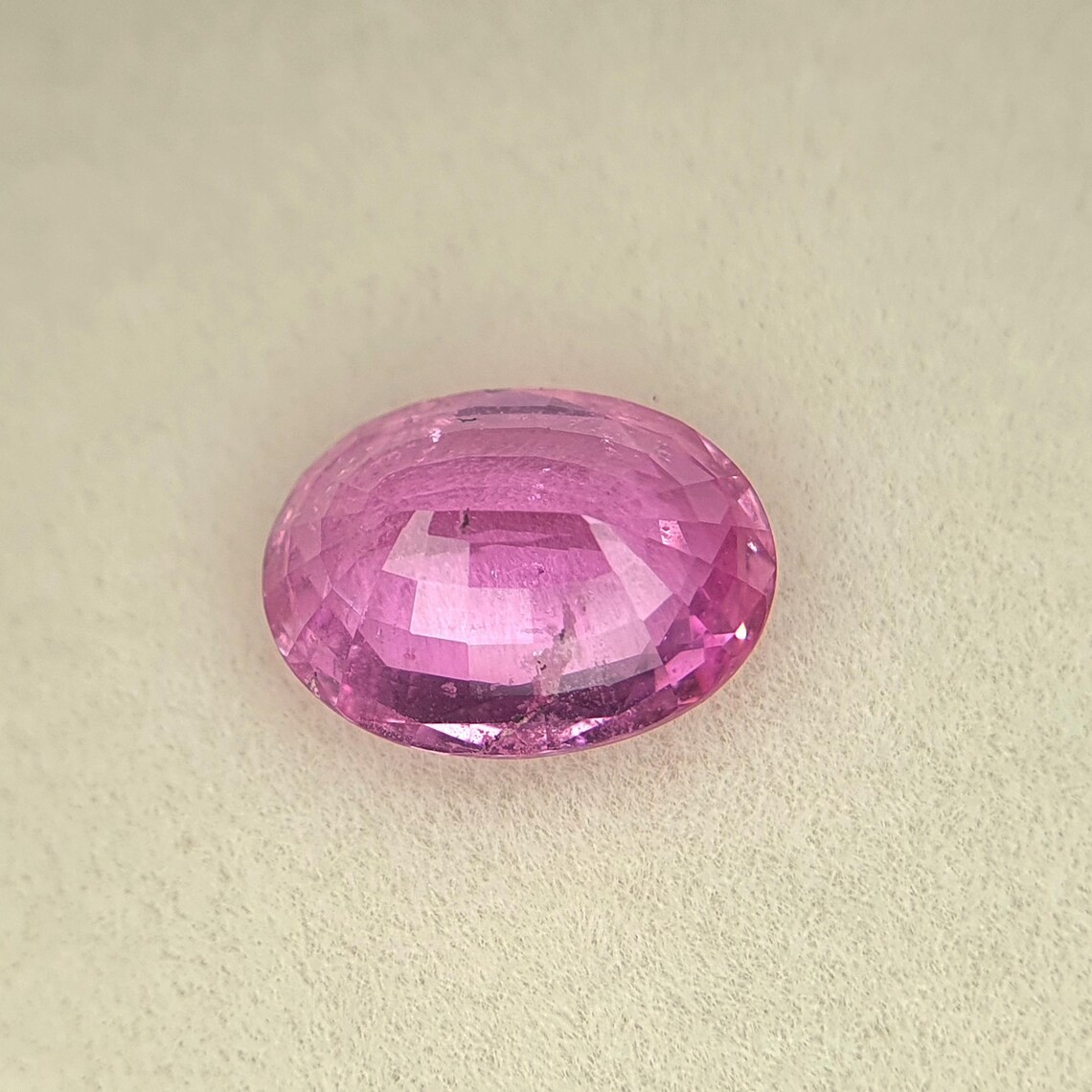 GIC Certified Natural Pink Sapphire Oval Gemstone (2.72 Ct, No Heat)