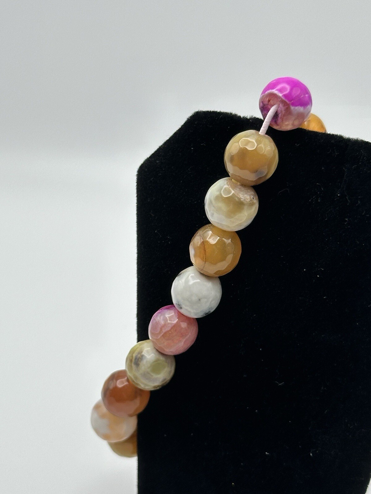 Healing Stone Beaded Stretch Bracelet With God’s Masterpiece Charm