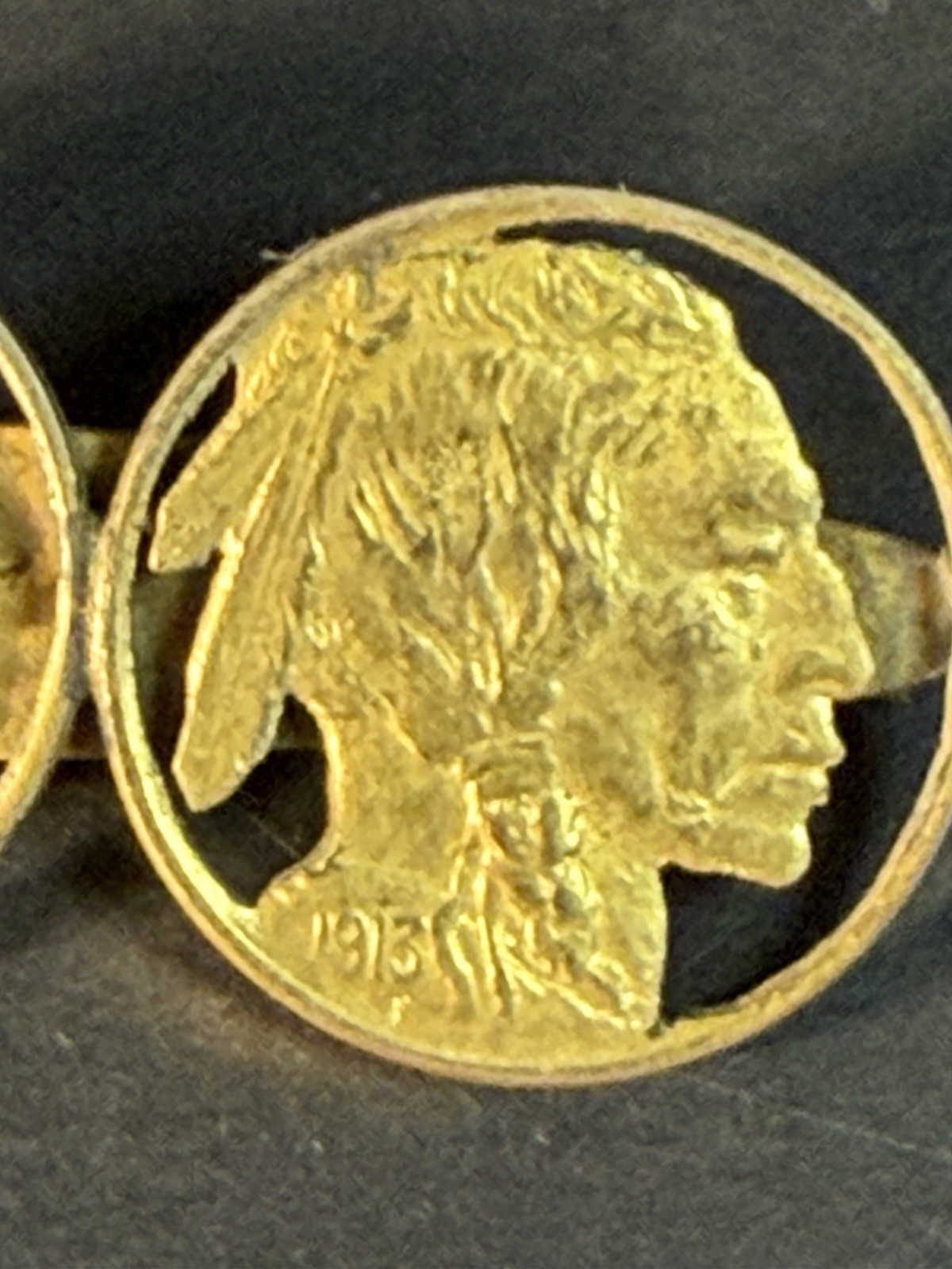 1913 Buffalo Nickel Pin Brooch
