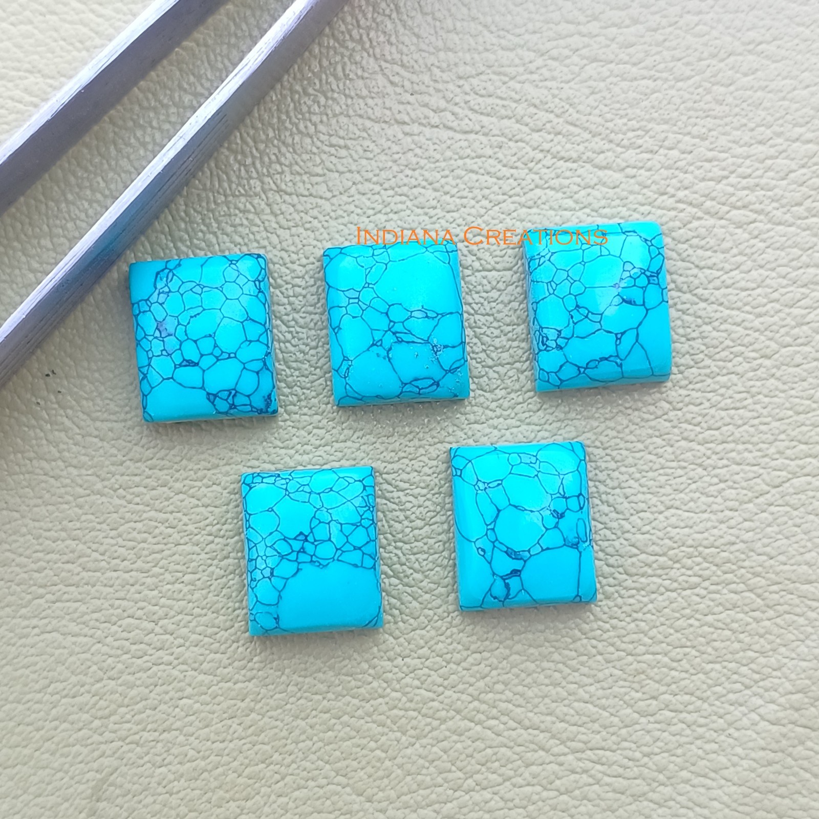 Synthetic Turquoise Rectangle Cabochon 6x8mm To 20x25mm Loose Gemstone