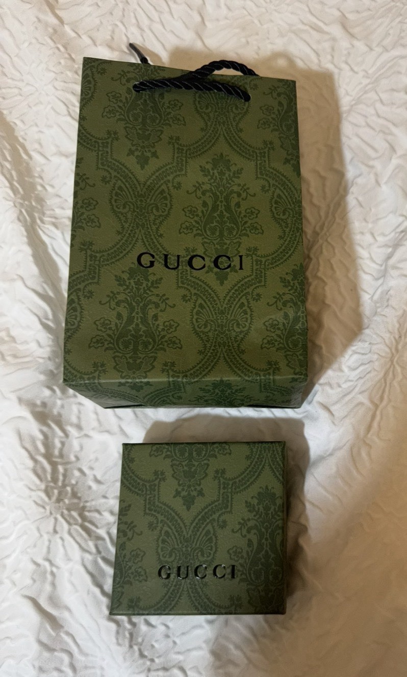 Gucci Double G Gold Tone Chain Bracelet Adjustable 6.5–7” w/ Box & Dust Bag