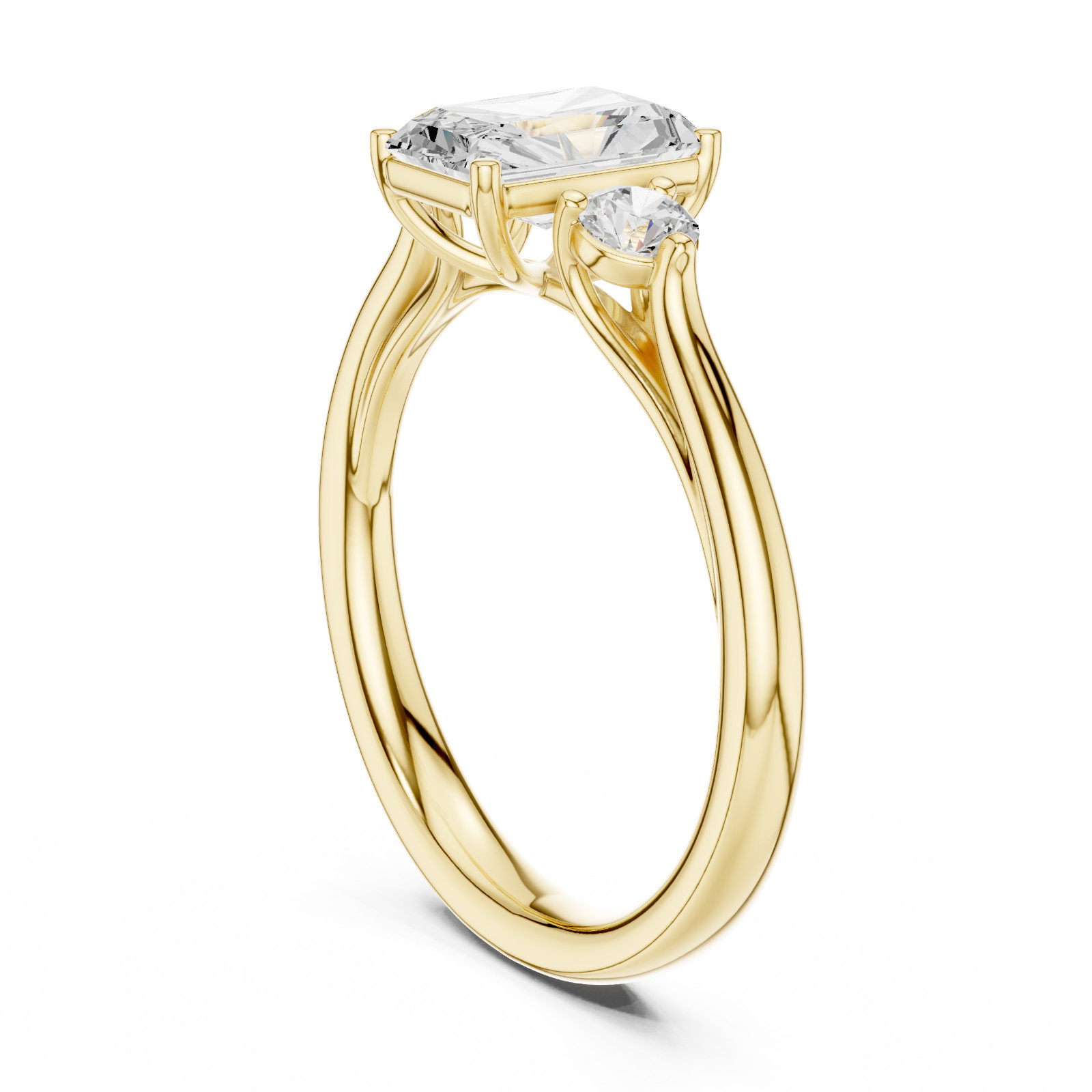 Radiant Certified 1.2 Ct Lab Grown Diamond Wedding Proposal Ring 14K Gold Over