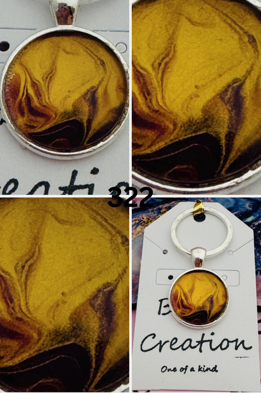 Cabochon Keychain One of a kind Hand-Painted by a local Ozark artist –Me