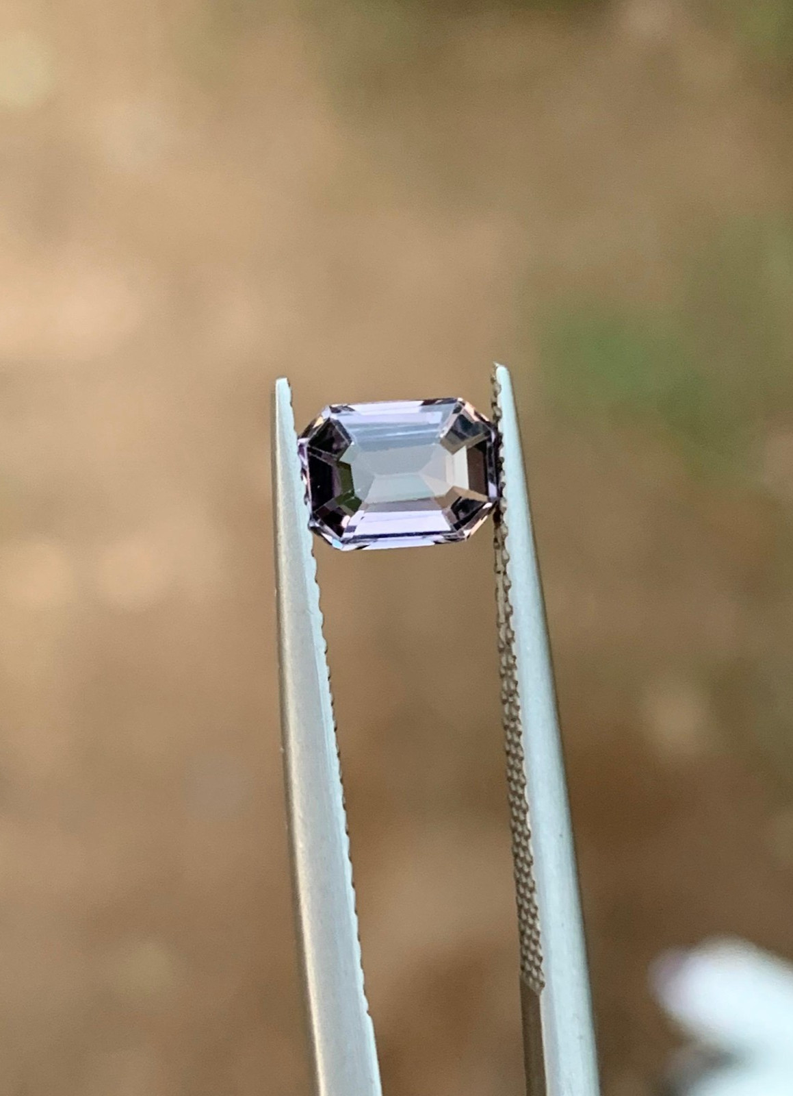Natural Burma Spinel – 0.870ct Lavander Color – 7mm Emerald Cut – Loose Gemstone