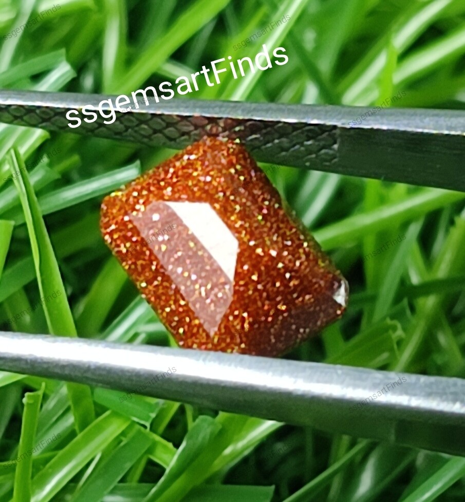 Natural gold Sandstone Faceted octagon Shape Loose Gemstone For Making Jewelry