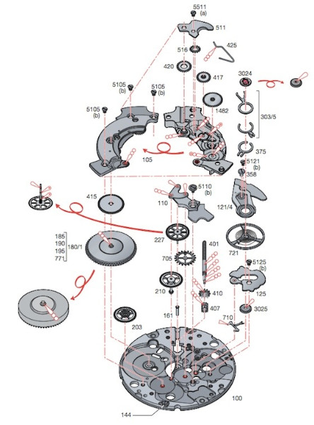 New ETA 2892 A2 Watch Parts (Stems, Fork, Wheels, Bridges, Jewels, +)
