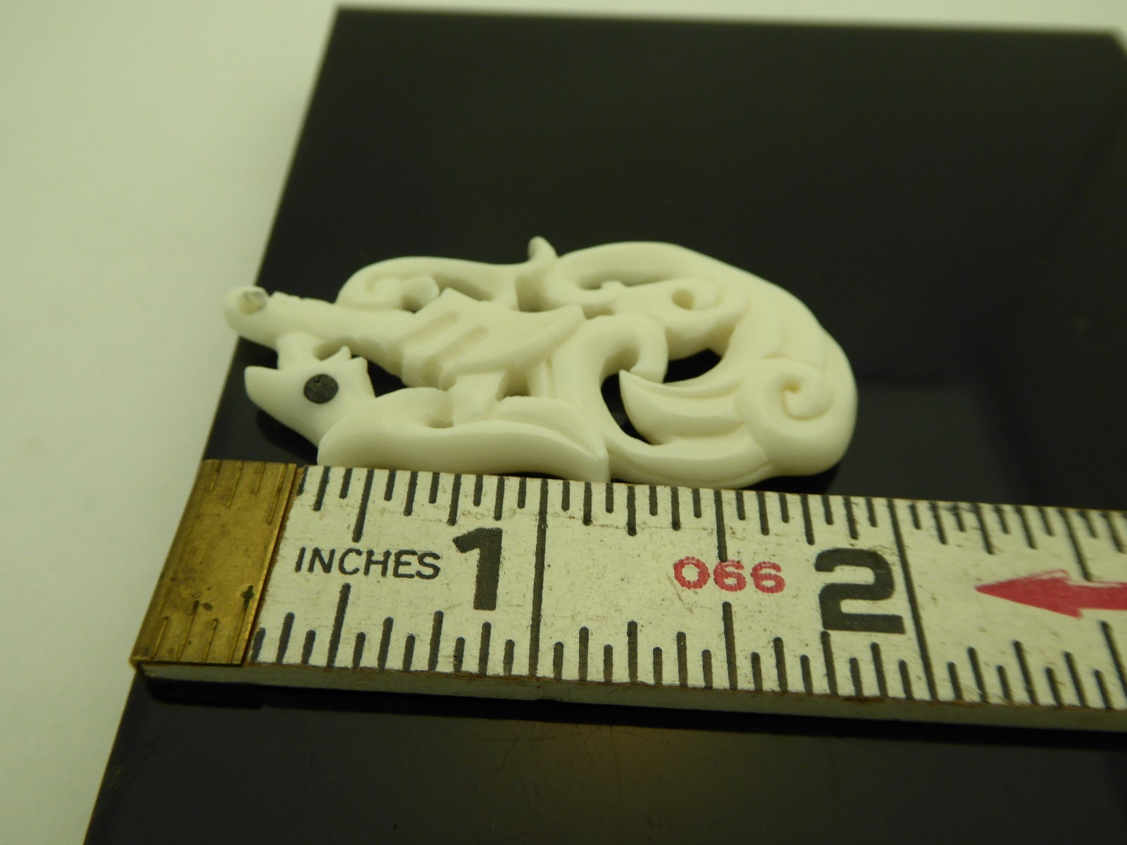 Maori Style Hand Carved Manaia Guardian Handmade Water Buffalo Bone Pendant