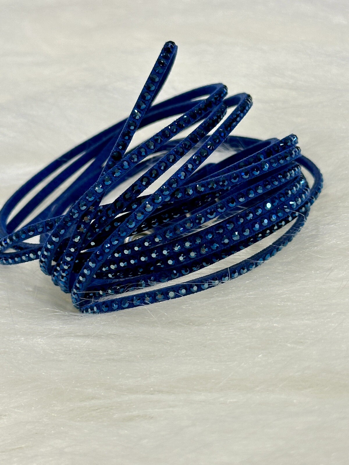 Swarovski Deluxe Slake Crystal Leather Wrap Bracelet, Choose Color (cc-104)