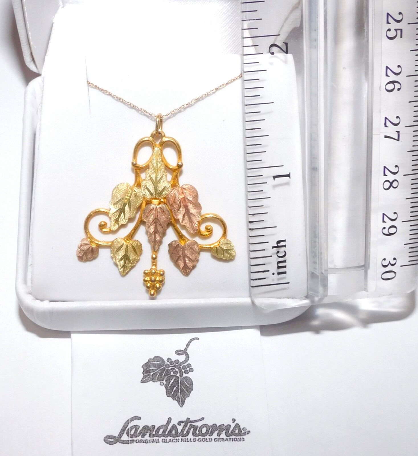 Black Hills Gold 10k Landstrom’s Pendant Necklace 10k Chain