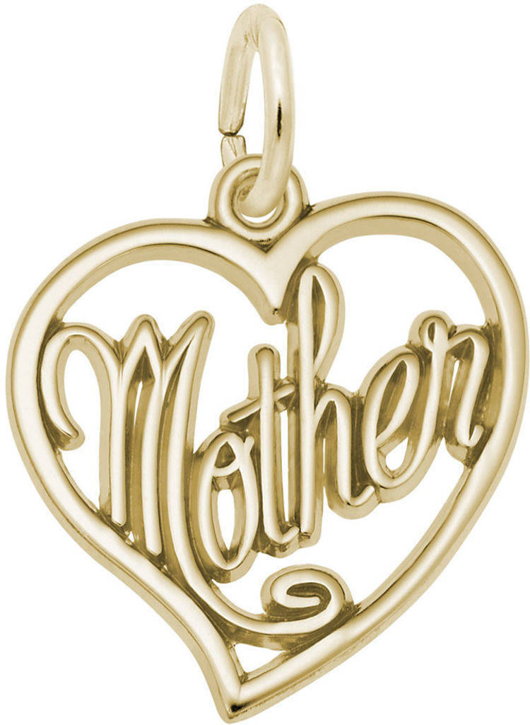 Mother Charm by Rembrandt 10K or 14K Gold or Sterling Silver