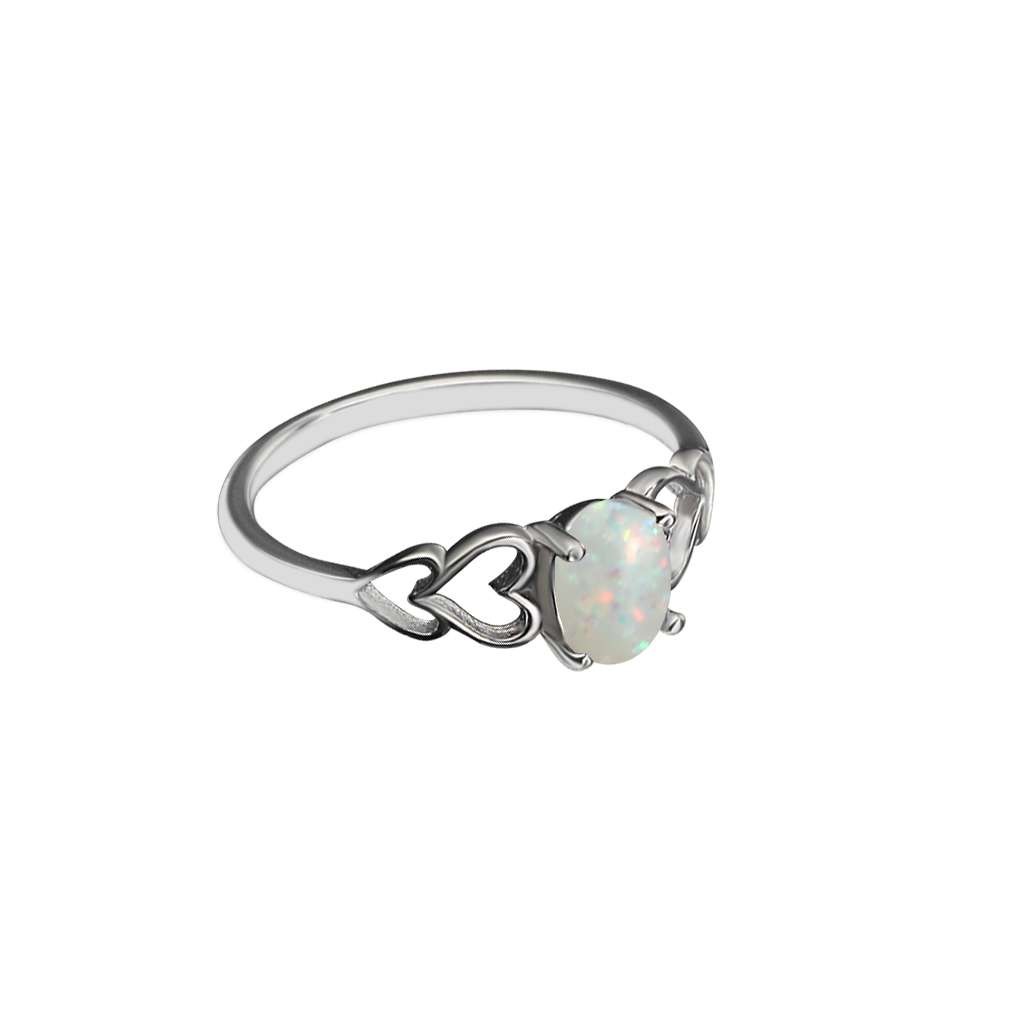 Fashion Oval Cut Opal 925 Silver Rings Jewelry Women Wedding Ring Size 6-10