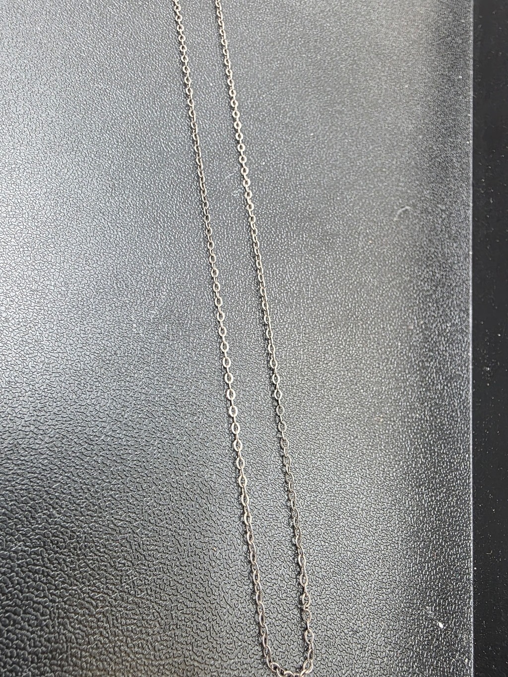 Vintage Sterling Silver 11″ Fine Cable Chain Necklace Spring Ring Clasp