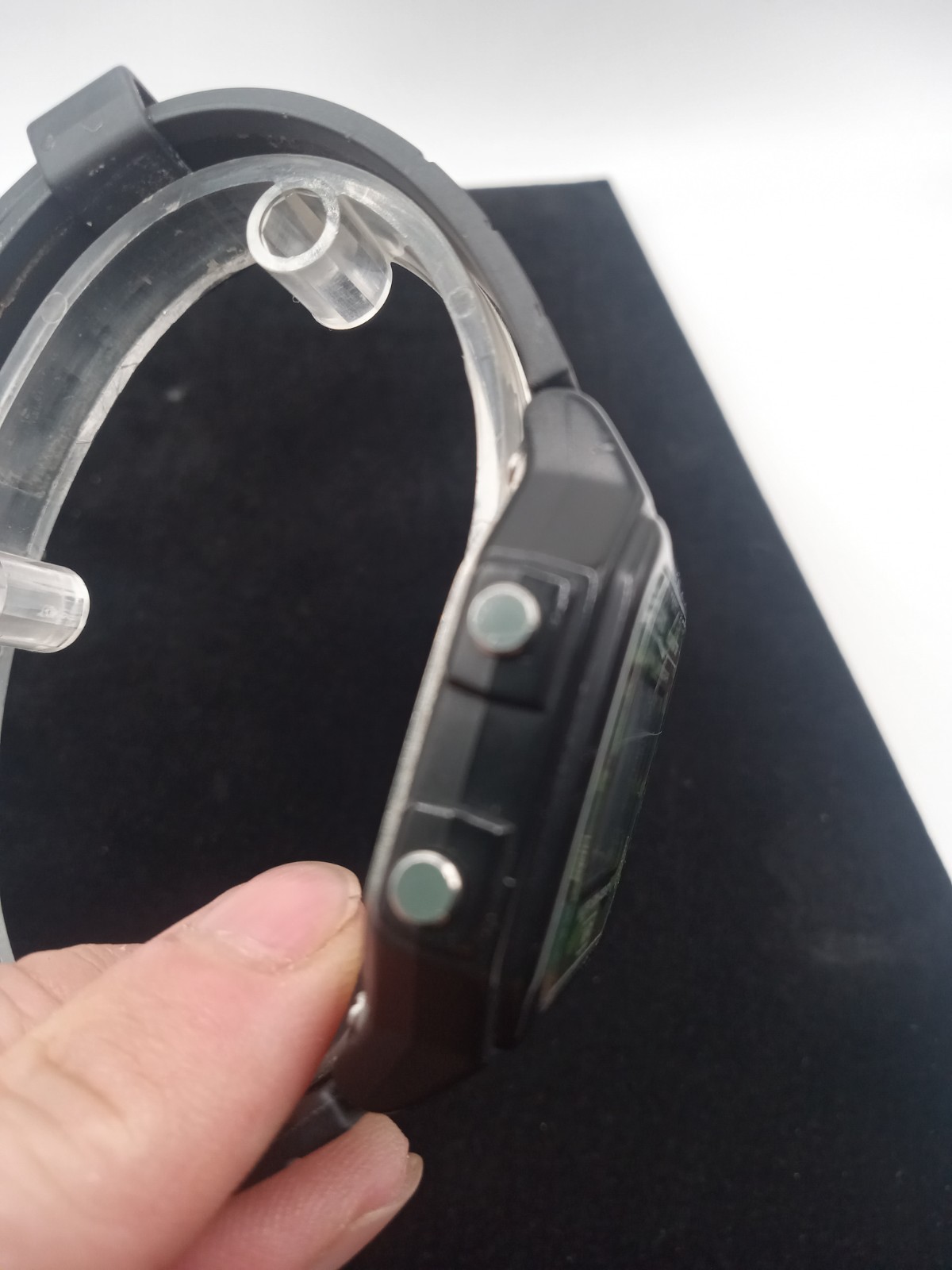 Casio Mens Watch 38mm Digital Green Camo Dial Black Resin 3454 W-217H