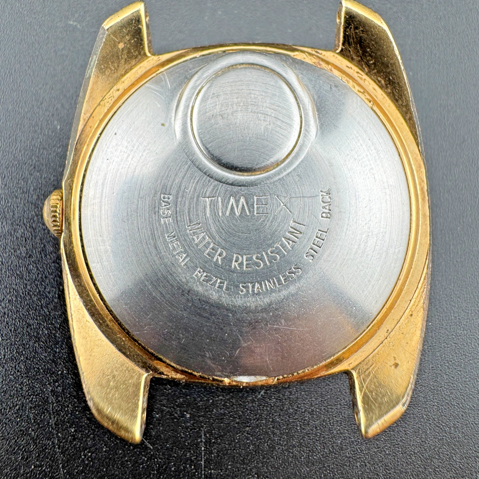 Vintage Men’s Timex Electric Dynabeat Time Zone Watch Gold Tone