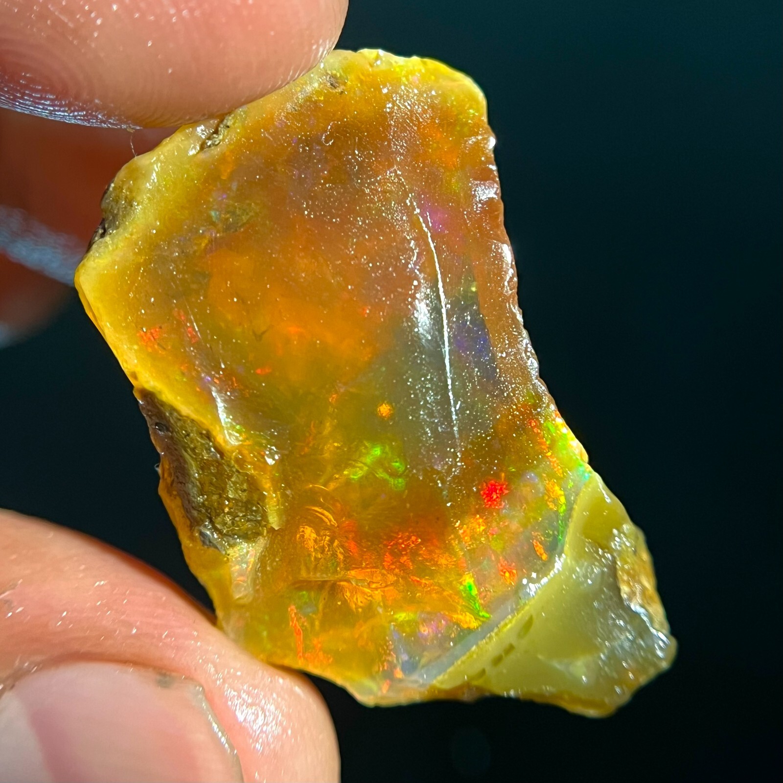 38 Carat Opal Rough Natural Ethiopian Opal Raw Welo Opal Multi Fire Gemstone