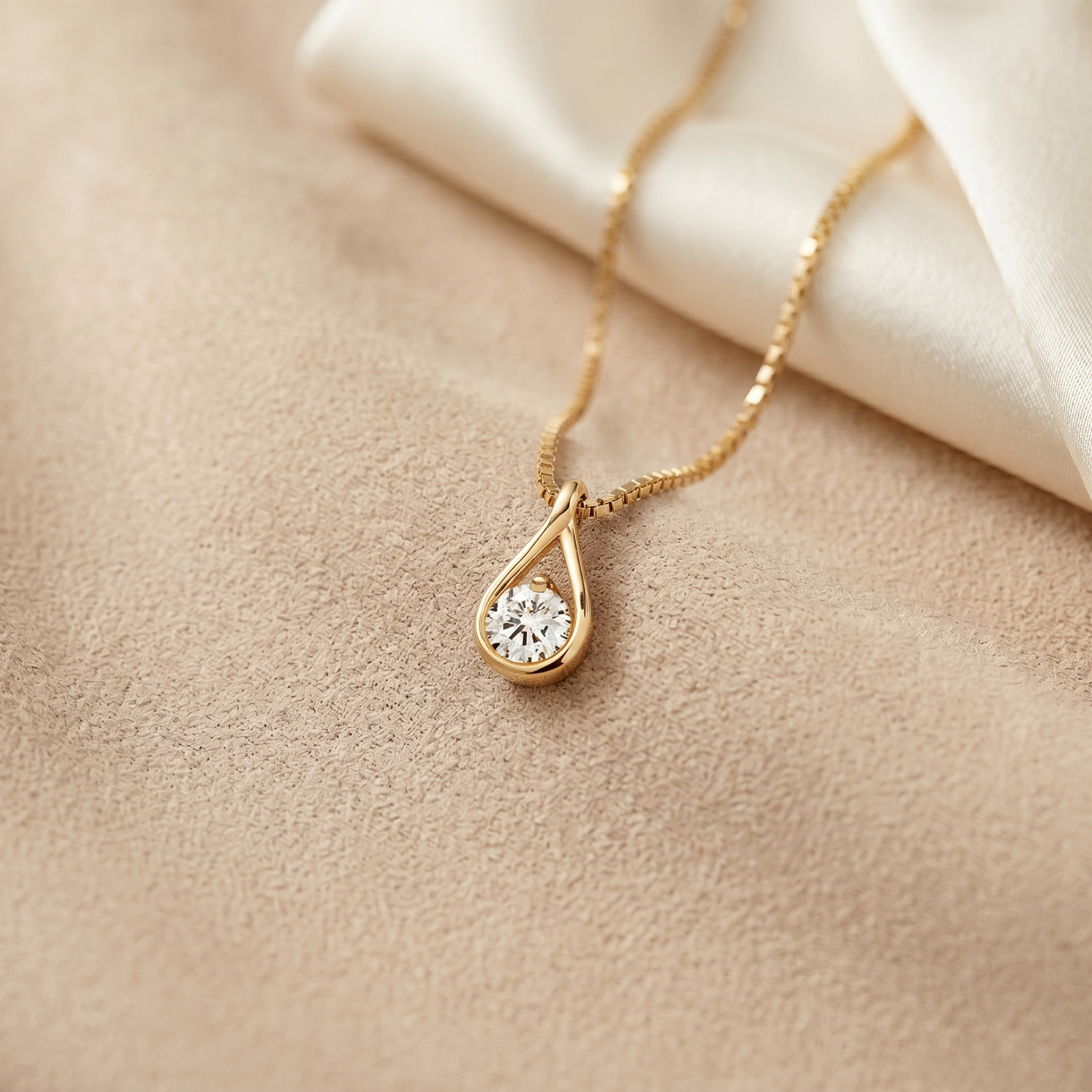 Round Cut Solitaire Moissanite Diamond Pendant 14K Solid Yellow Gold For Women’s