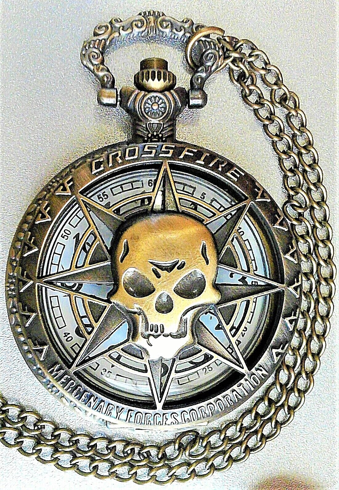 Mens Modern Pocket Watch Mehcanical Bronze Stainless Steel – Hand Winding – 31in