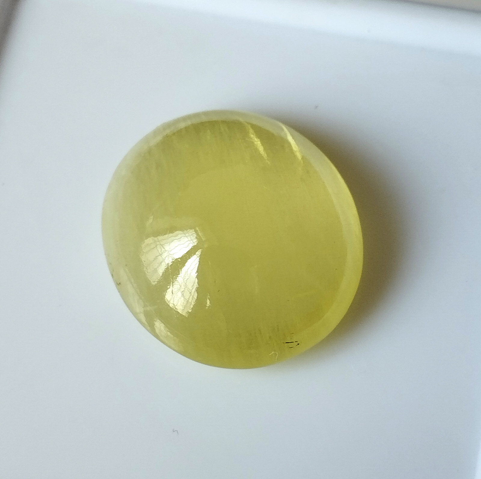12.80 Carat Natural Yellow Aquamarine Cabochon Oval Untreated Stone 17.5X15.4 mm