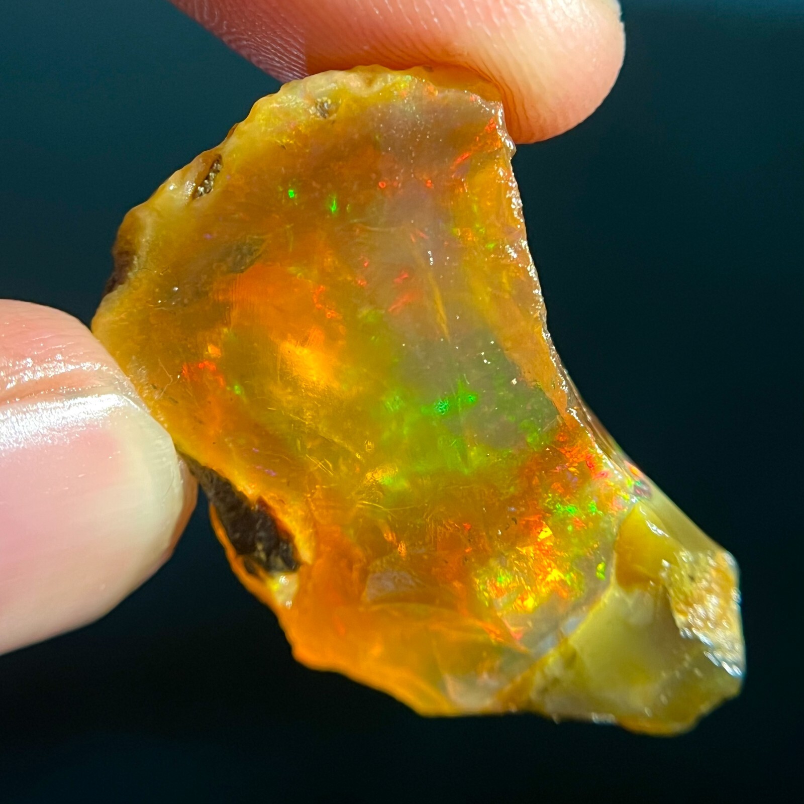 38 Carat Opal Rough Natural Ethiopian Opal Raw Welo Opal Multi Fire Gemstone