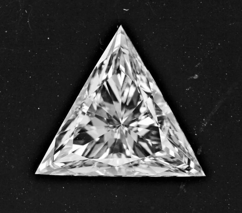 CERTIFIED 1.05 Ct Natural Diamond D Grade traingle LOOSE VVS1/ 6 mm
