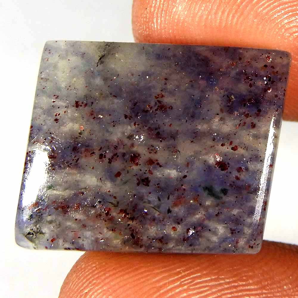 16.55Cts100%Natural Red Blue Iolite Sunstone Cushion Cabochon Loose Gemstone