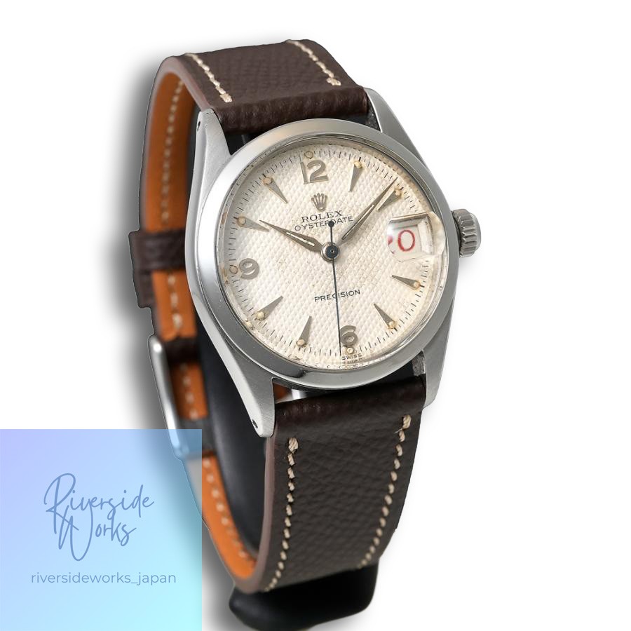1953 ROLEX Oysterdate Boys Honeycomb Dial Ref.6266 Antique Unisex Watch