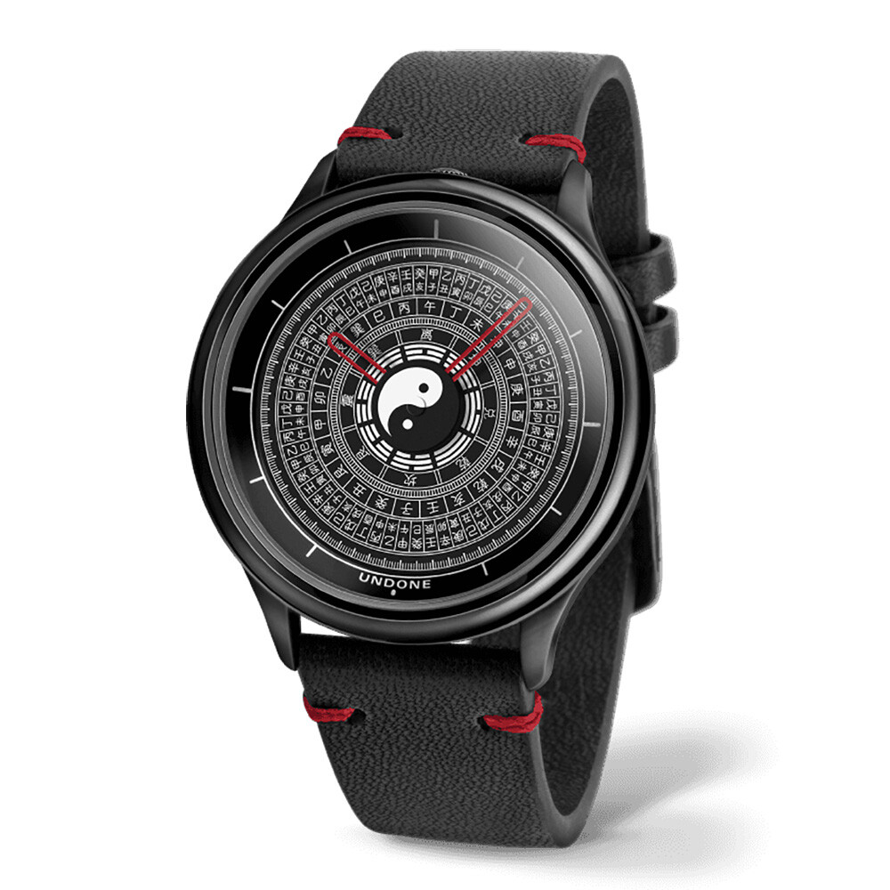 -Undone ZEN CARTOGRAPH Hybrid Mecca-Quartz Steel White Black Unisex Watch