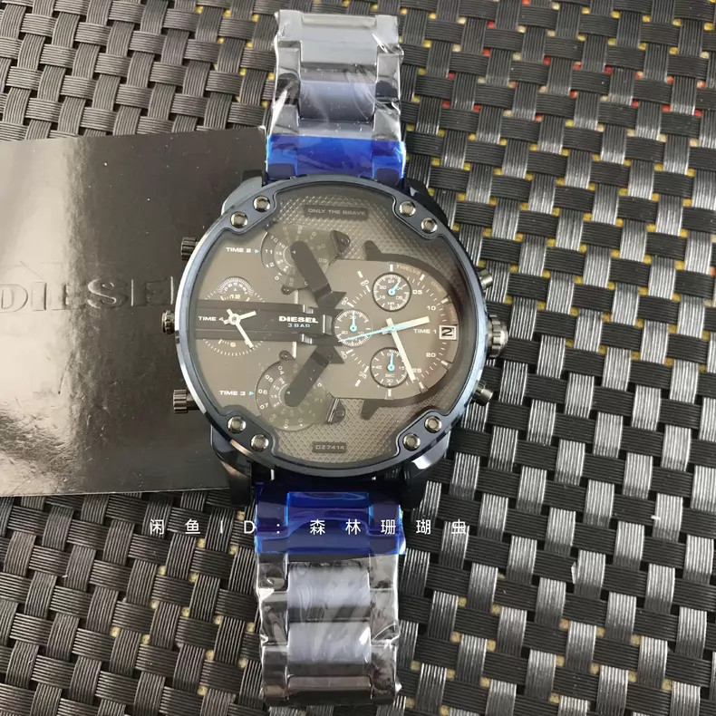 Brand new genuine DZ7414 Mr.Daddy 2.0 Chronograph in blue and grey