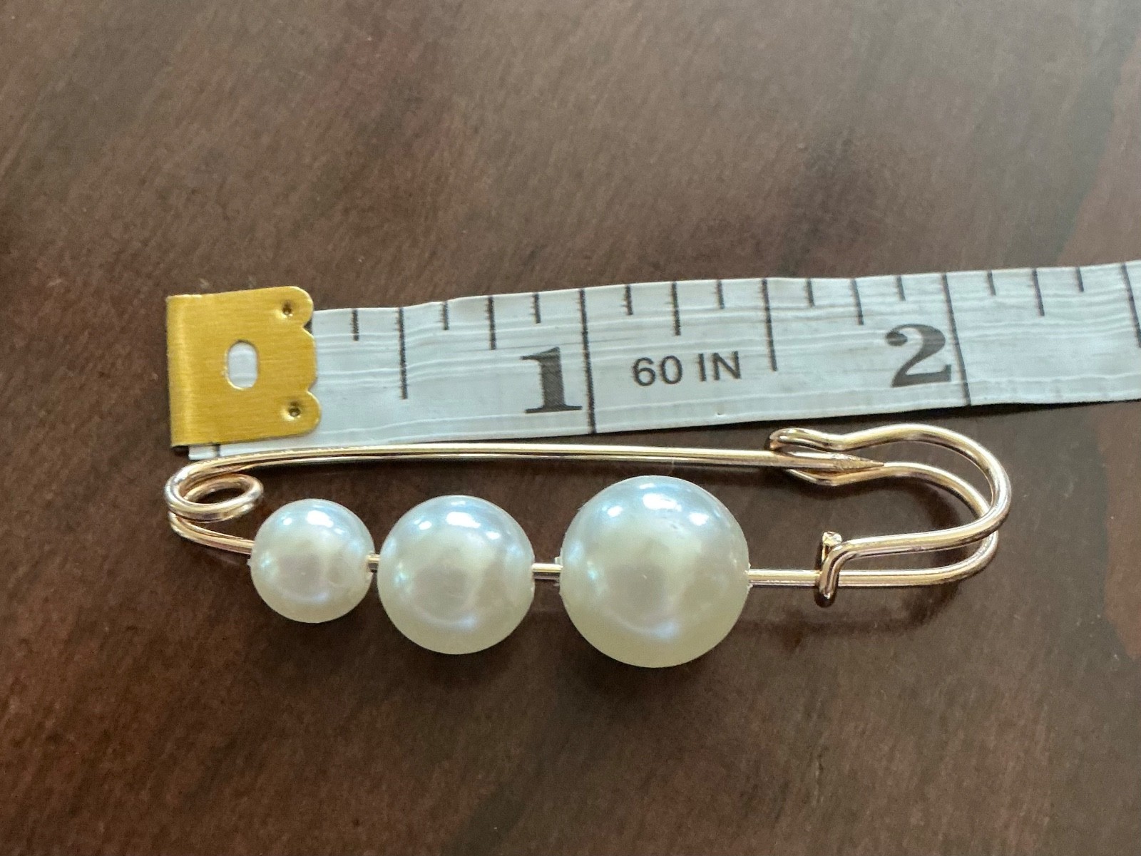 Fashion Pin – Three faux Pearl Sweater/Scarf pin