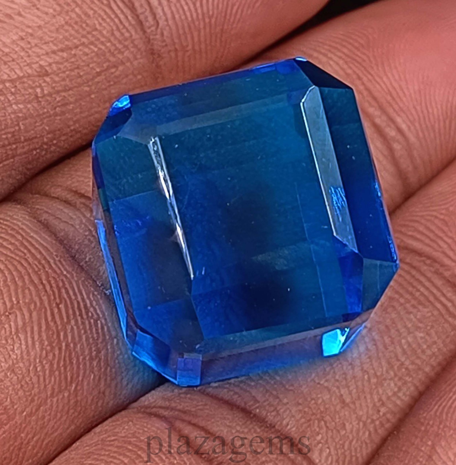Rare 60.90 Carat Natural Blue Sapphire Cube EGL Certified Loose Gemstone 5DSV