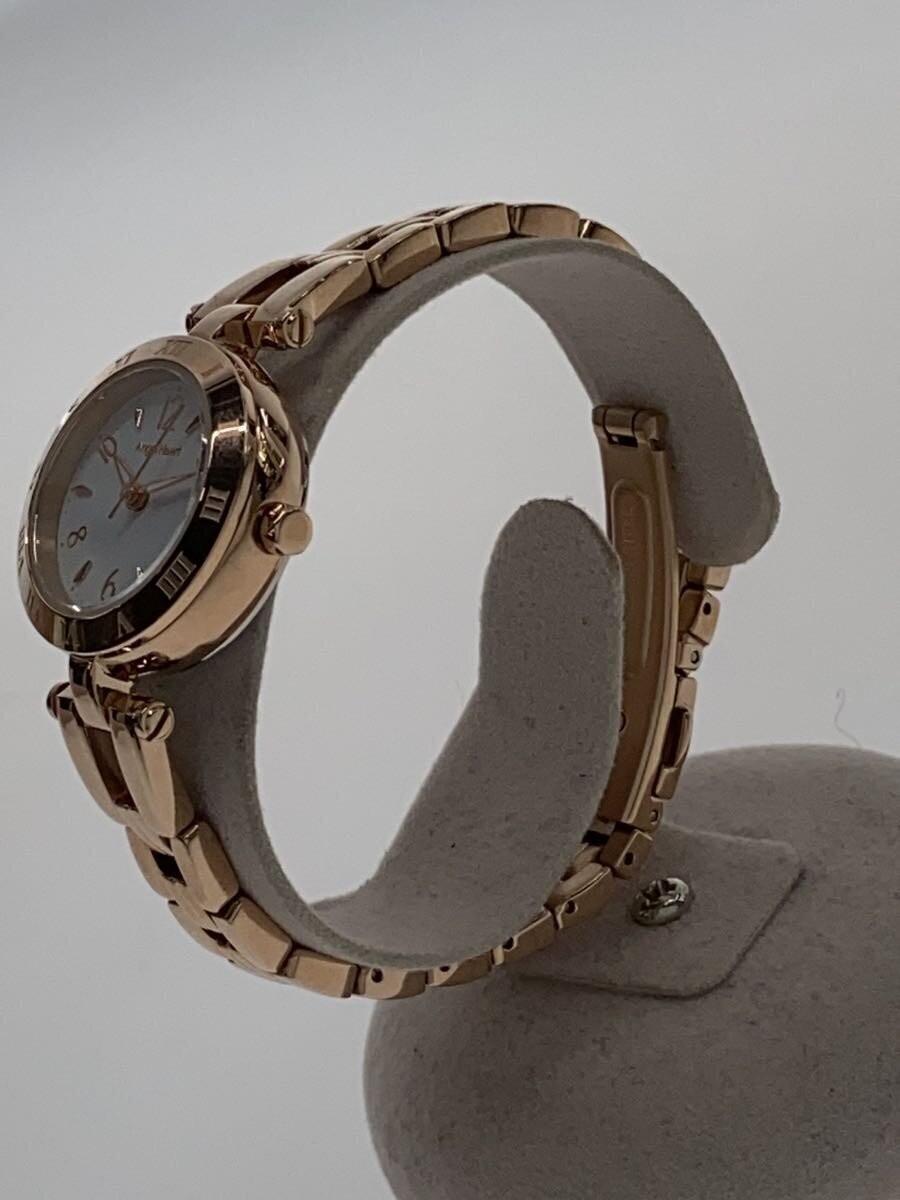 Angel Heart IT25 Solar Quartz Analog SS White Gold Mens Watch Excellent JAPAN