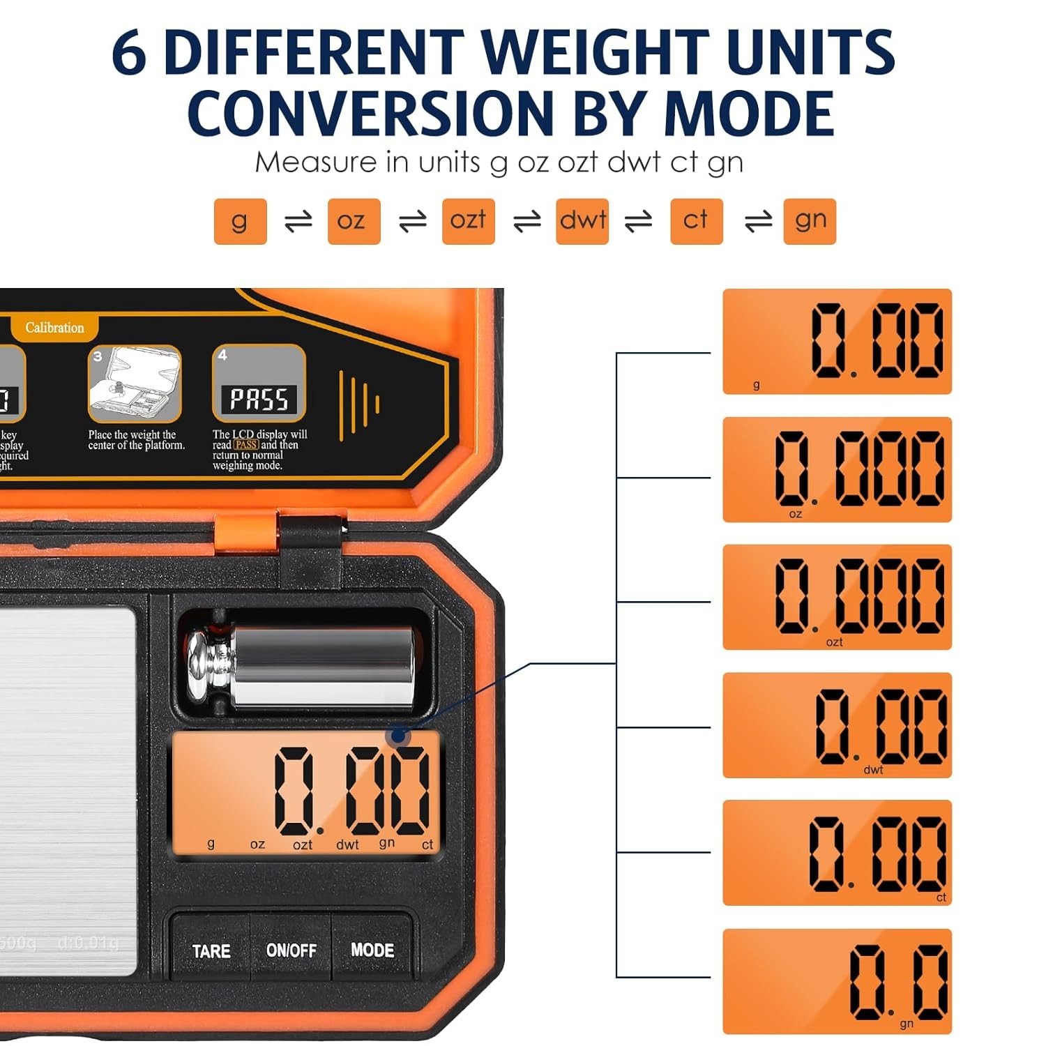 Compact 500g x 0.01g Digital Scale with Tare Function for Jewelry & Cooking
