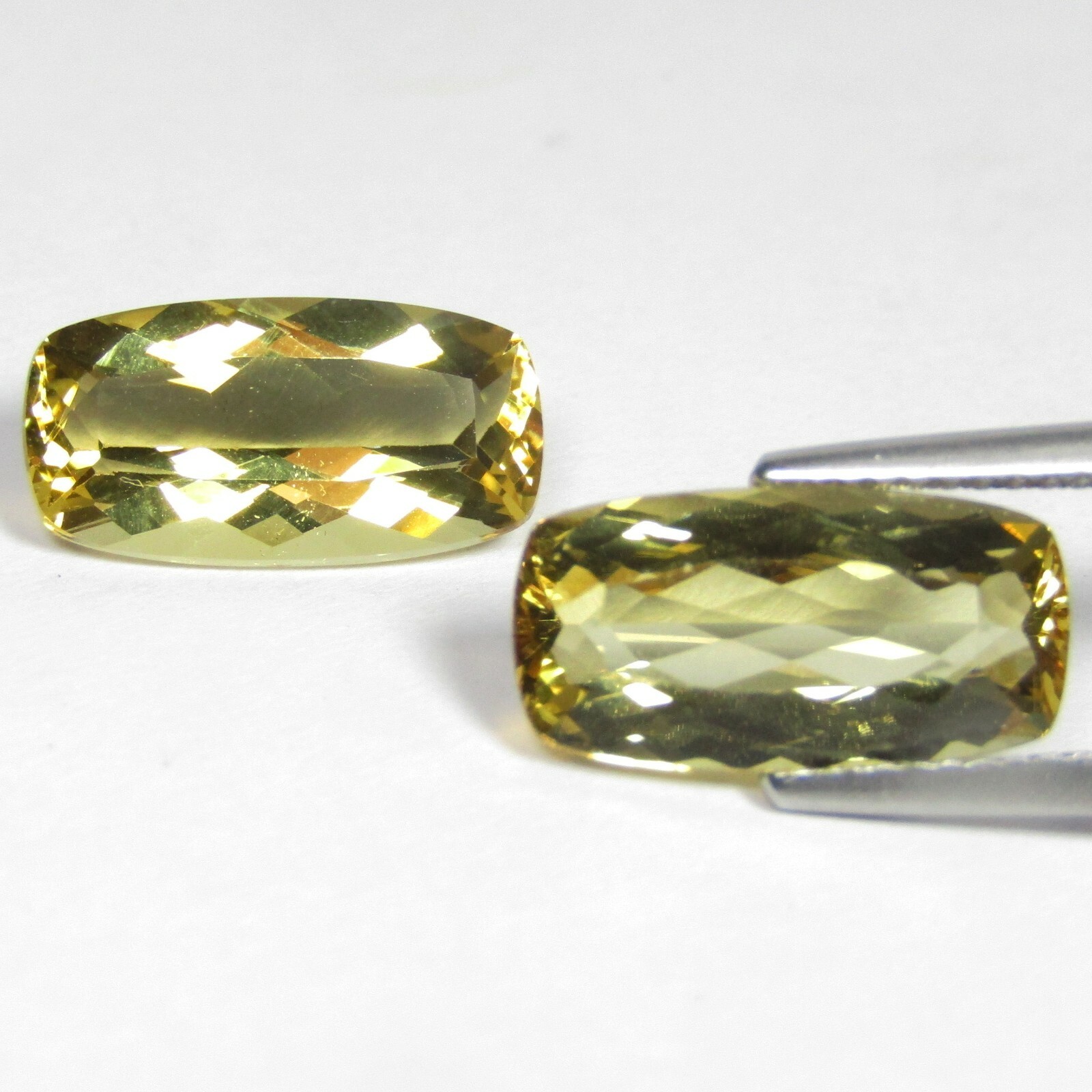 7.36Cts Stunning Natural Yellow Beryl Cushion Shape Matching Pair Gemstones–VDO