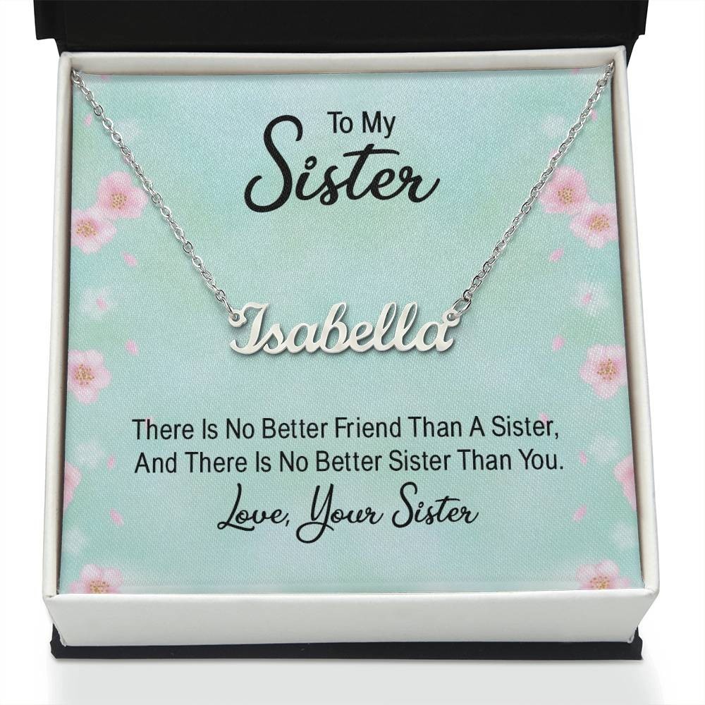 Personalized Sister Name Necklace Gift Custom Jewelry From Sister