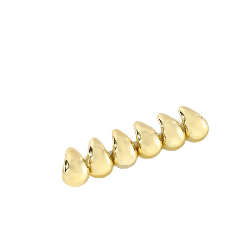 Chunky Teardrop Earrings Set Gold Silver Minimalist Fashion Studs