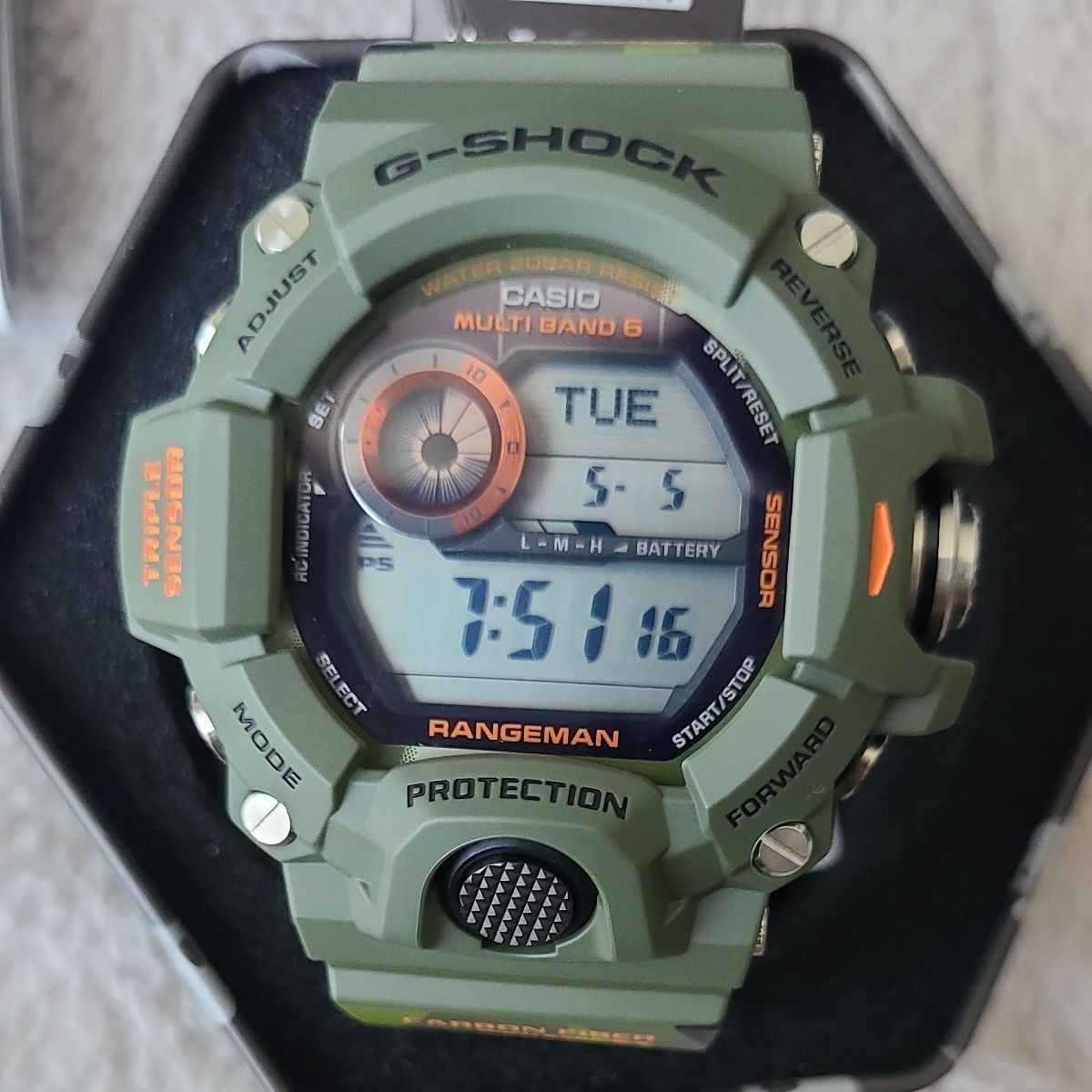 Casio G-SHOCK GW-9400CMJ-3JR Rangeman Camouflage Solar Watch w/Box Manual
