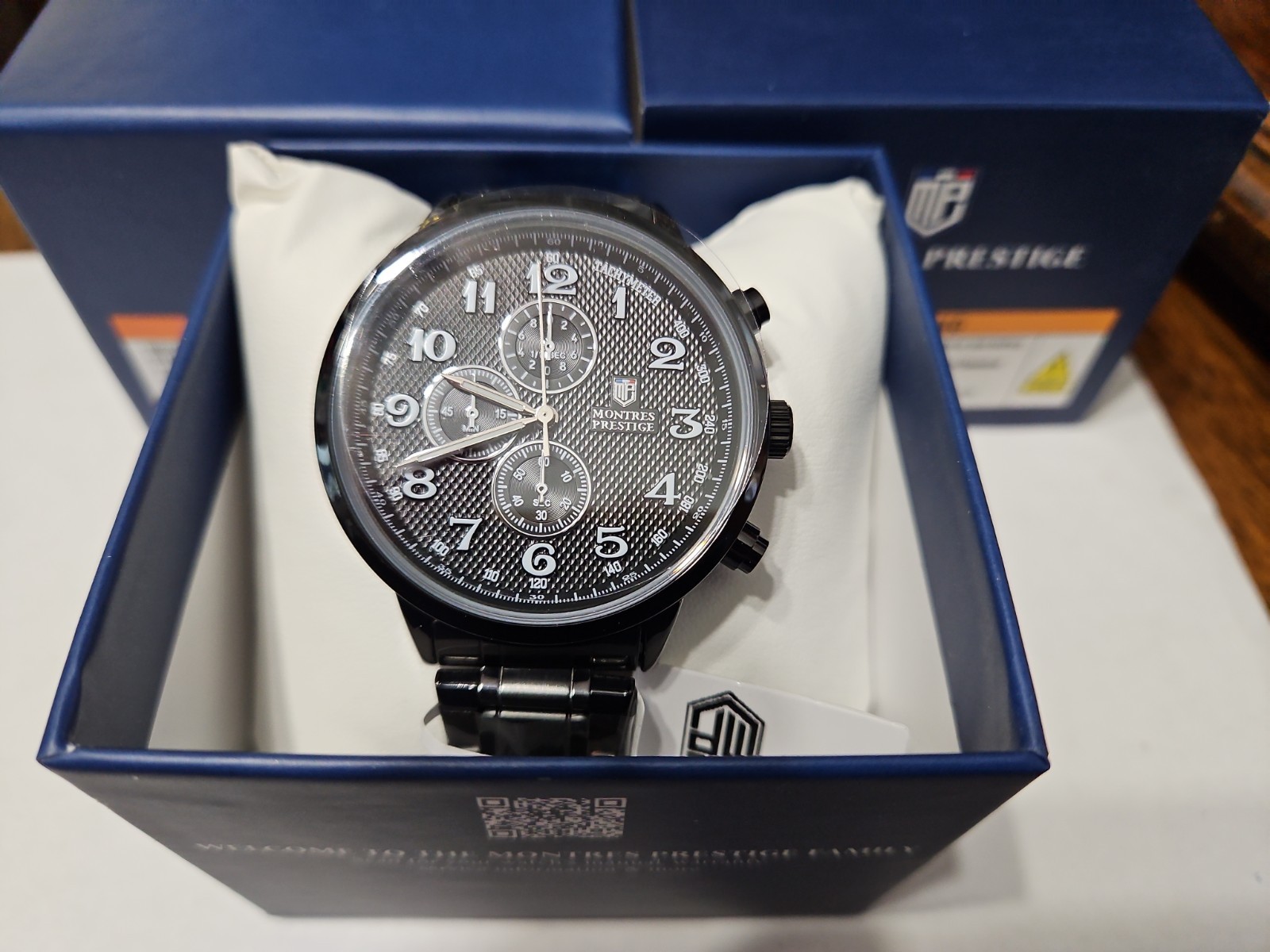 Men’s Invicta Montres Prestige MPW-0322 44MM Black NIB $129 Retail