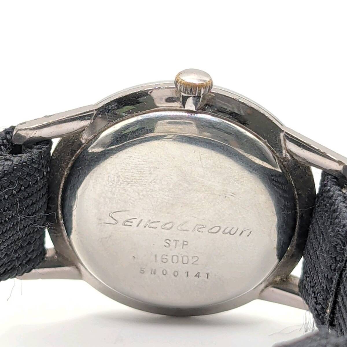 SEIKO CROWN Watch Hand Winding Men’s Round Silver Dial Seiko Crown Watch Manual