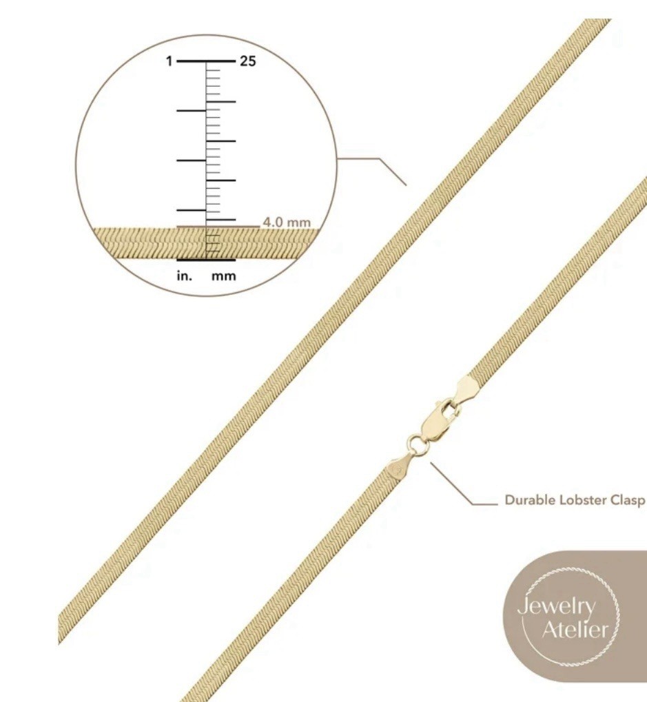 jewelry Atelier Gold Chain Necklace Collection-14k Yellow Gold Filled Open Box