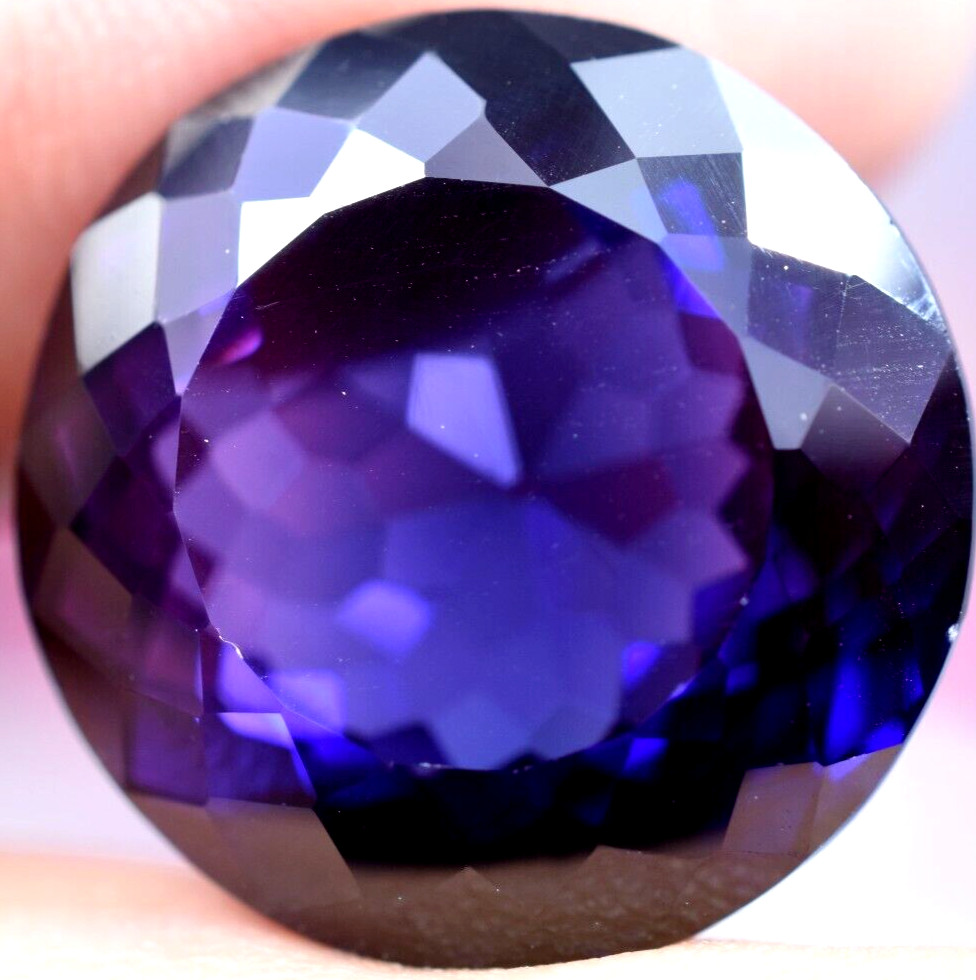 RARE Natural Purple-Blue Tanzanite 27.50 CT IF Certified Flawless Loose Gemstone