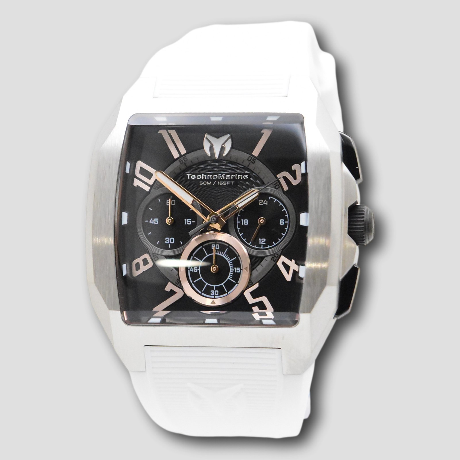 TechnoMarine Aqua Quadrant Men’s 41mm White Silicone Chronograph Watch TM-225106