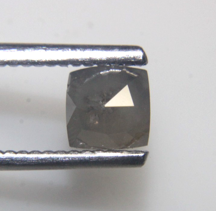 0.92Cts Square Shape Gray Color Rose Cut Natural Diamond 5.43×5.33×3.05 MM
