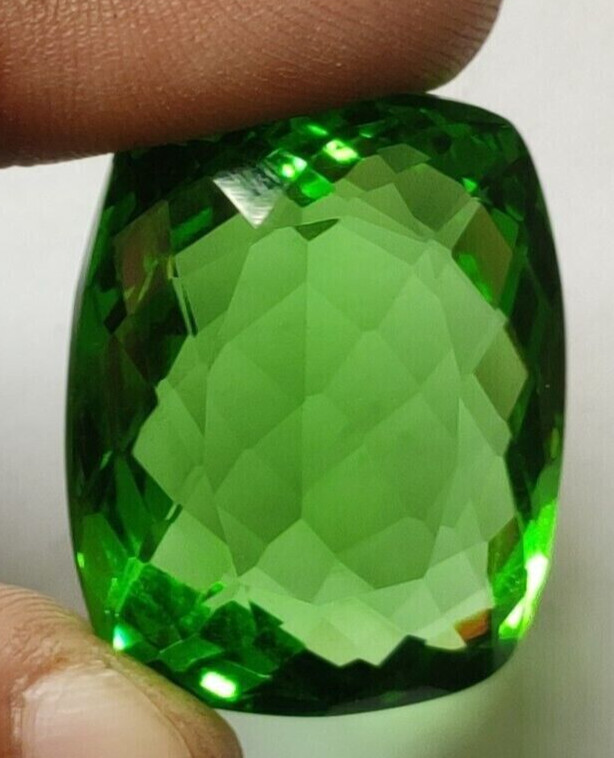 82.10 Ct. AAA+ Large Green Peridot Cushion Cut Loose Gemstone Gift for Birthday