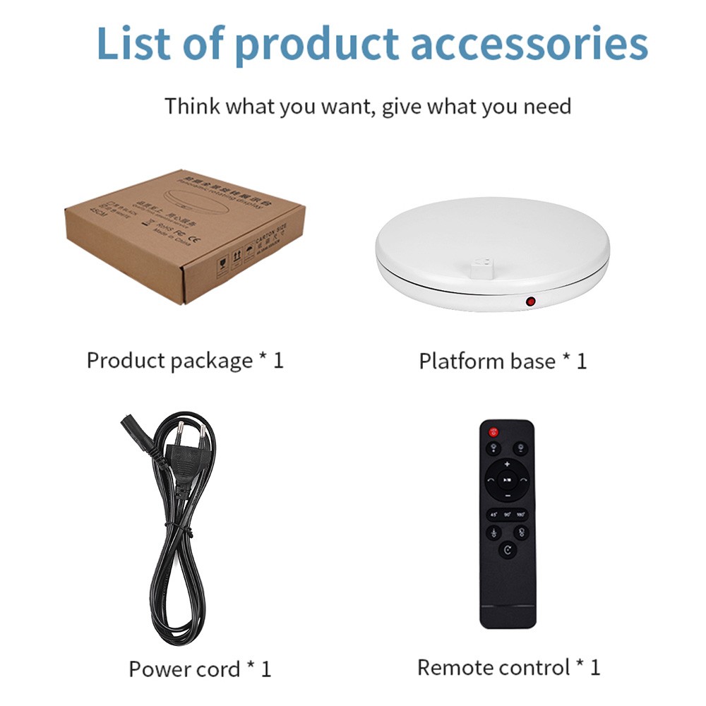 45CM/17.7in Motorized Rotating Display Stand Display Base 360°Rotatable Ele YNHJ