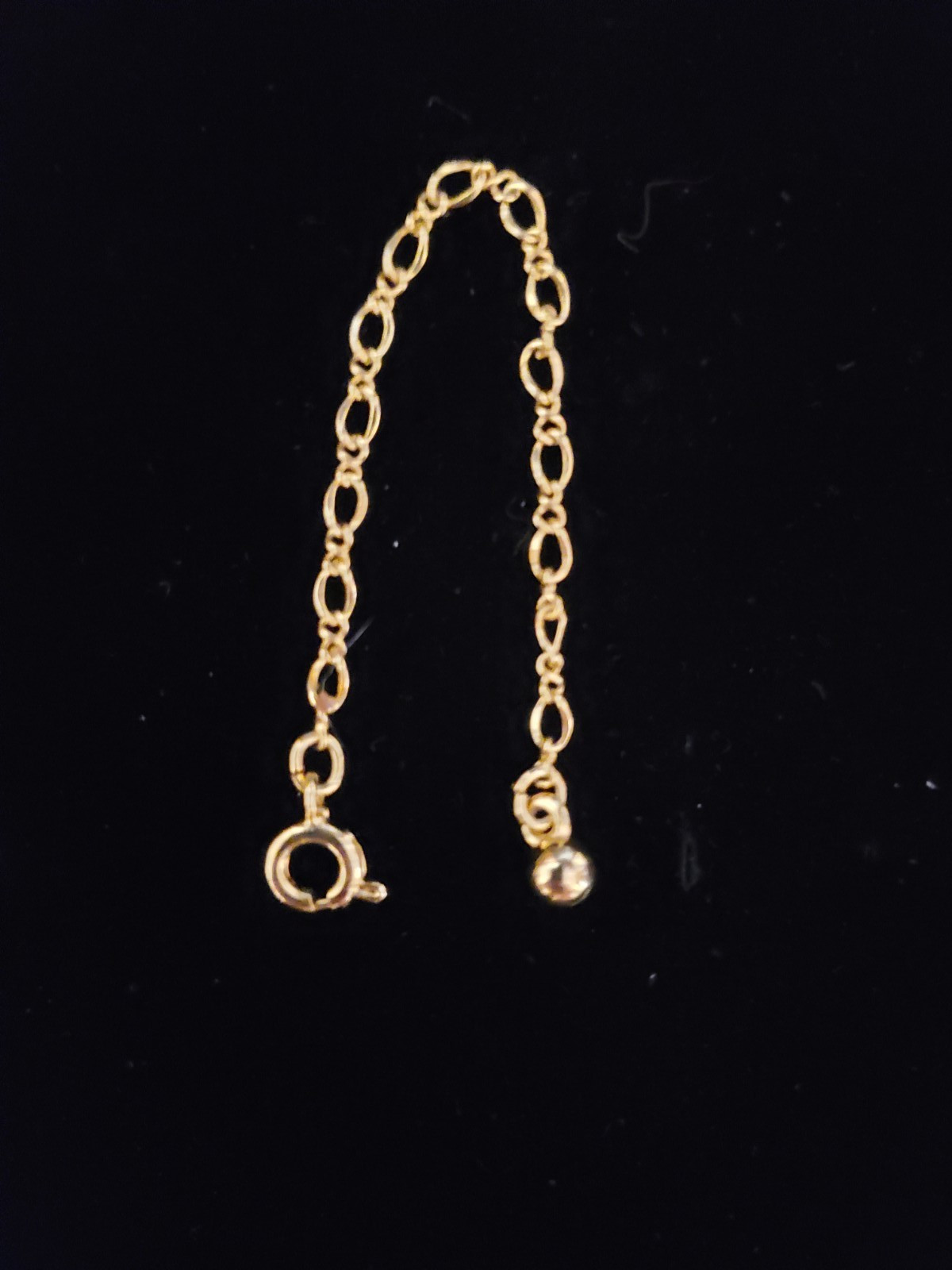 Vintage Gold Tone Thin Figaro Chain necklace Extender (3.75 in) Gift Women’s