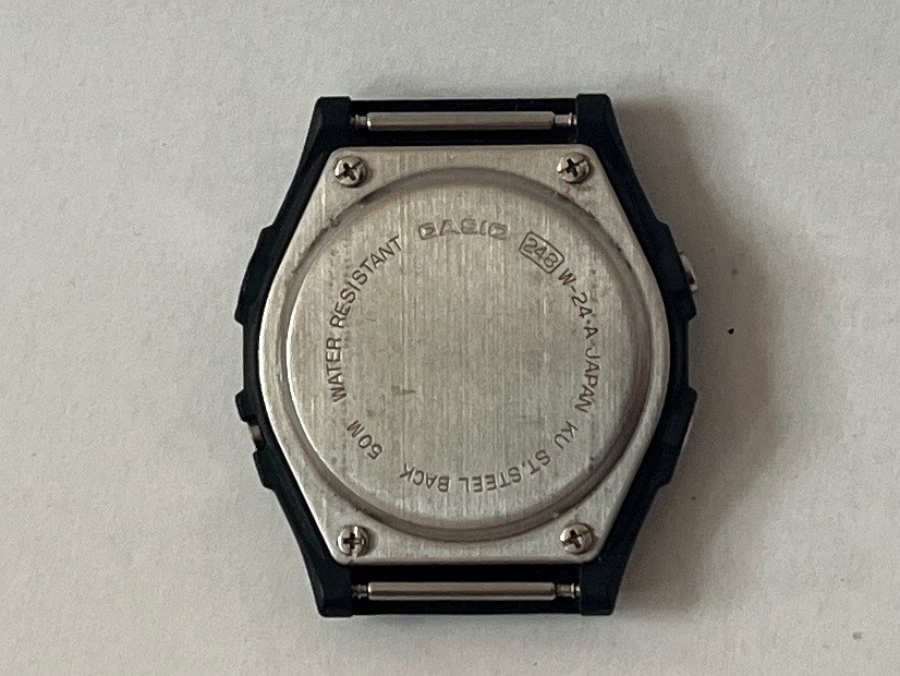 Vintage 1980s Casio Digital Watch W-24A “Marlin”, As Is, For Parts or Repair