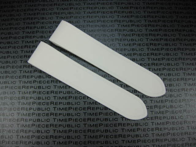 New 20mm PU Rubber Strap CARTIER SANTOS 100 Medium Diver Watch Band White x1