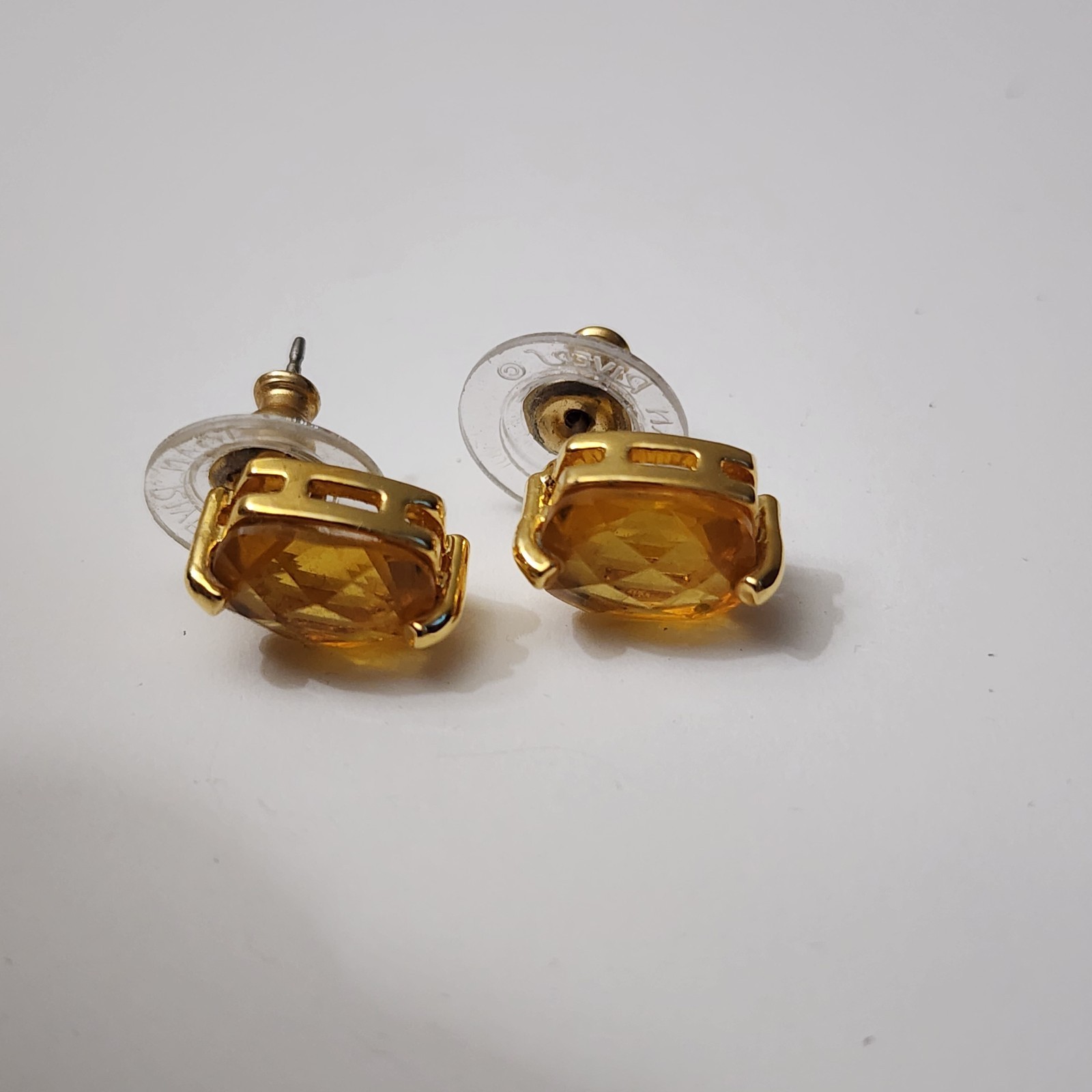 November Birthstone Oval Yellow Citrine Stud Earrings Thailand